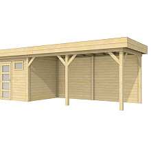 Vuren Topvision Kuifmees, 250 x 250 en luifel 500 cm, kleurloos geïmpregneerd.