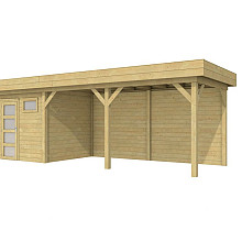 Vuren Topvision Kuifmees, 250 x 250 en luifel 500 cm, groen geïmpregneerd.