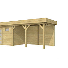 Vuren Topvision Bonte Kraai, 300 x 250 en luifel 400 cm, groen geïmpregneerd.