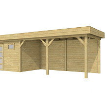 Vuren Topvision Bonte Kraai, 300 x 250 en luifel 500 cm, groen geïmpregneerd.