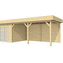 Vuren Topvision Bosuil, 300 x 300 en luifel 500 cm, onbehandeld.