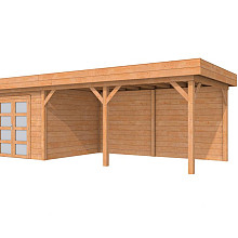 Douglas Topvision Roek, 298 x 298 en luifel 500 cm, onbehandeld.